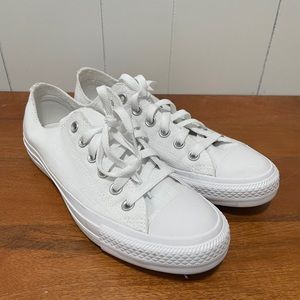 All white Chucks - converse size 8